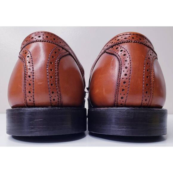 ALLEN EDMONDS BRIDGETON Kiltie Tassel Brogue Loafers Men's Size 8.5D Brown EUC - Picture 9 of 16